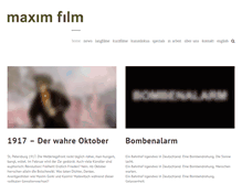 Tablet Screenshot of maxim-film.de